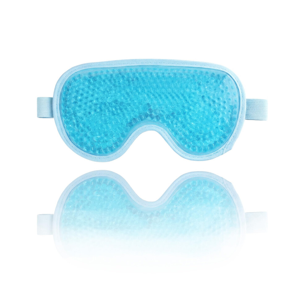 Lulir Dark/Blue Cooling Gel Eye Mask For Puffy Eyes,Reusable Cooling Eye Mask For Migraine, Headache, Circles, Dry Swollen Eyes, Sinus Pain,