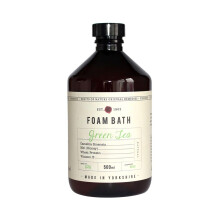 Fikkerts Fruits of Nature Green Tea Soothing and Relaxing Bath Foam (500ml/16.91floz) with Lively, Herbal Citrus Tones, Vegan Plant Based