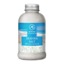 AROMATIKA Dead Sea Bath Salts – 500 g 100% Pure Natural Mineral Bath Soak for Good Sleep, Stress Relief & Beauty Care