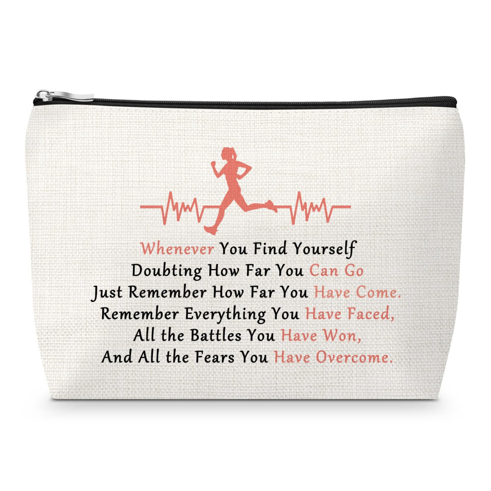 Vadaka Running Lover Gifts For Women Makeup Bag Inspirational Gift For Runner Friends Marathon Runner Gifts Running Gift For Sister Daughter Christmas
