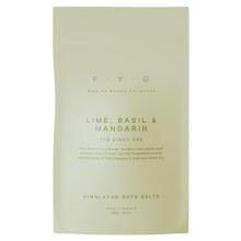 FYG - Himalayan Bath Salts, Lime, Basil & Mandarin - with Basil & Vetiver - Himalayan Pink Salt with Essential Minerals