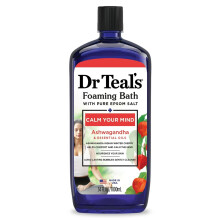 Dr Teal's Ashwagandha Foaming Bath 1L, Clear