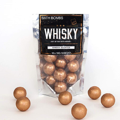 Gift Republic Whiskey Scented Bath Bombs, Gold