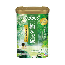 Bathclin Kiwami no Yu Luxury Bath Salt 600 g – Calming Forest Scent – Milky Green Hot Spring-Inspired Bath Additive – Made in Japan