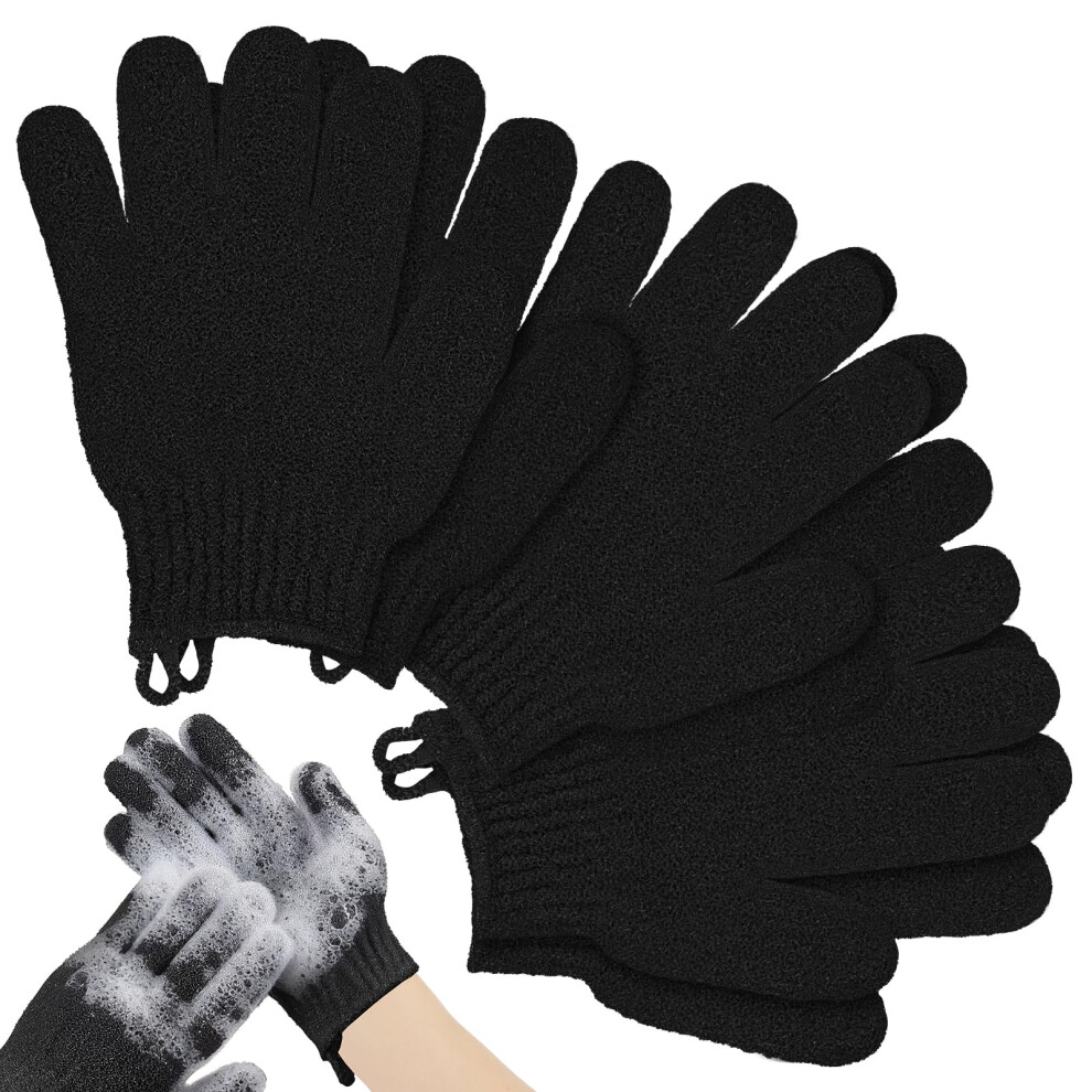 Aybuy 6 Pcs Exfoliating Gloves, Bath And Body Exfoliator Mitts For Women & Men, Shower Body Scrub Gloves For Shower, Spa, Massage
