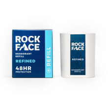 Rock Face Natural Deodorant Refill for Men - 48 Hour Protection, Aluminium Free - Refined Sandalwood & Cedar Scent