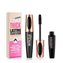 4D Silk Fiber Eyelash Mascara Black, Volume and Length Waterproof Mascara Long-Lasting, Dramatic Extension, Curling Thick Makeup,Gift for Youth Women