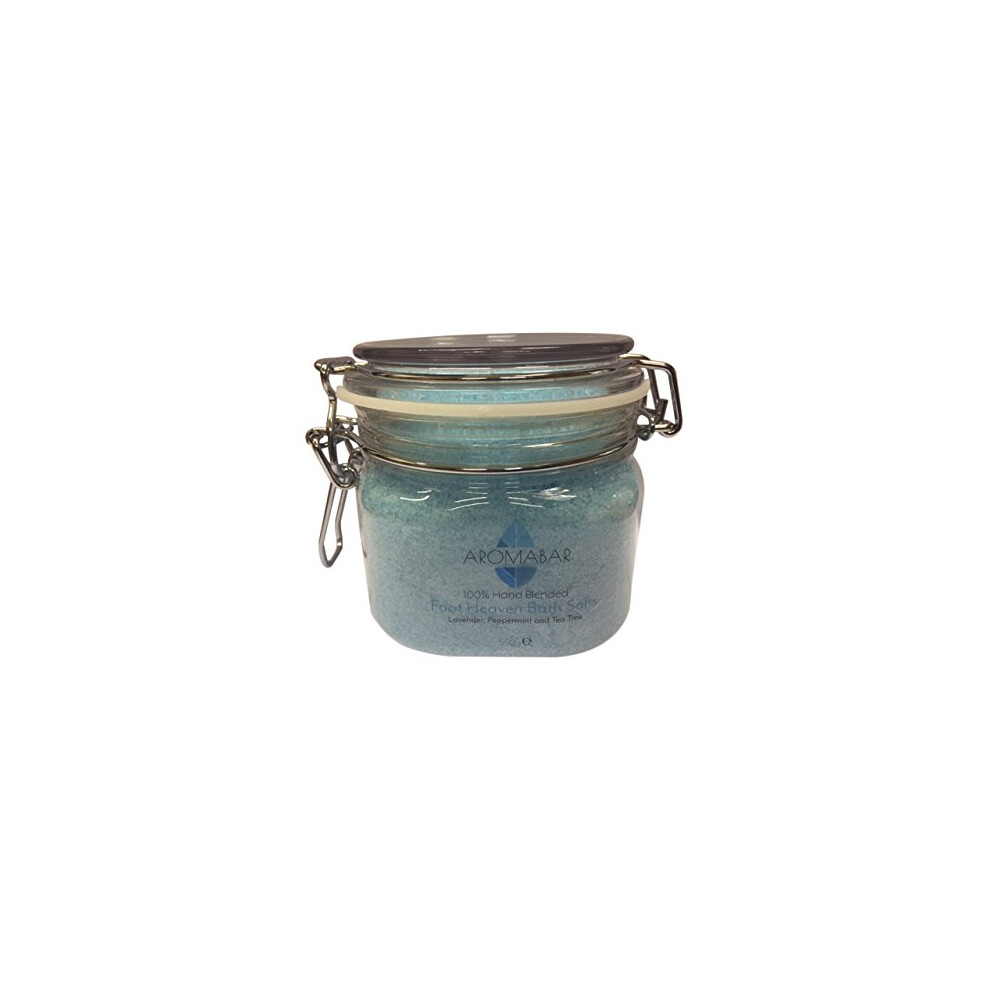 Aromabar Foot Heaven Bath Salts Soak 550G Gift Jar Epsom Salts And Dead Sea Salts Enriched With Essential Oils 100% Natural Aromatherapy Packed With Minerals