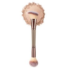 Double-Ended Foundation Makeup Brush, Blusher Brushes, Bronzer-Brush, Perfect for Blending Liquid, Powder, Concealer, Cream & Blush, Versatile