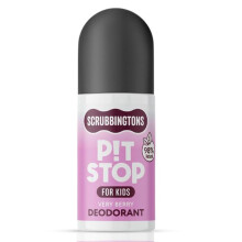 Scrubbingtons Pit Stop Kids Deodorant Natural Roll On For Children, Teens. Made in UK