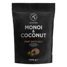 Foot Bath Salt Monoi de Tahiti - Coconut 1000g - Pedicure Foot Bath Salt - Foot Bath Additive with Monoi de Tahiti and Coconut Oil
