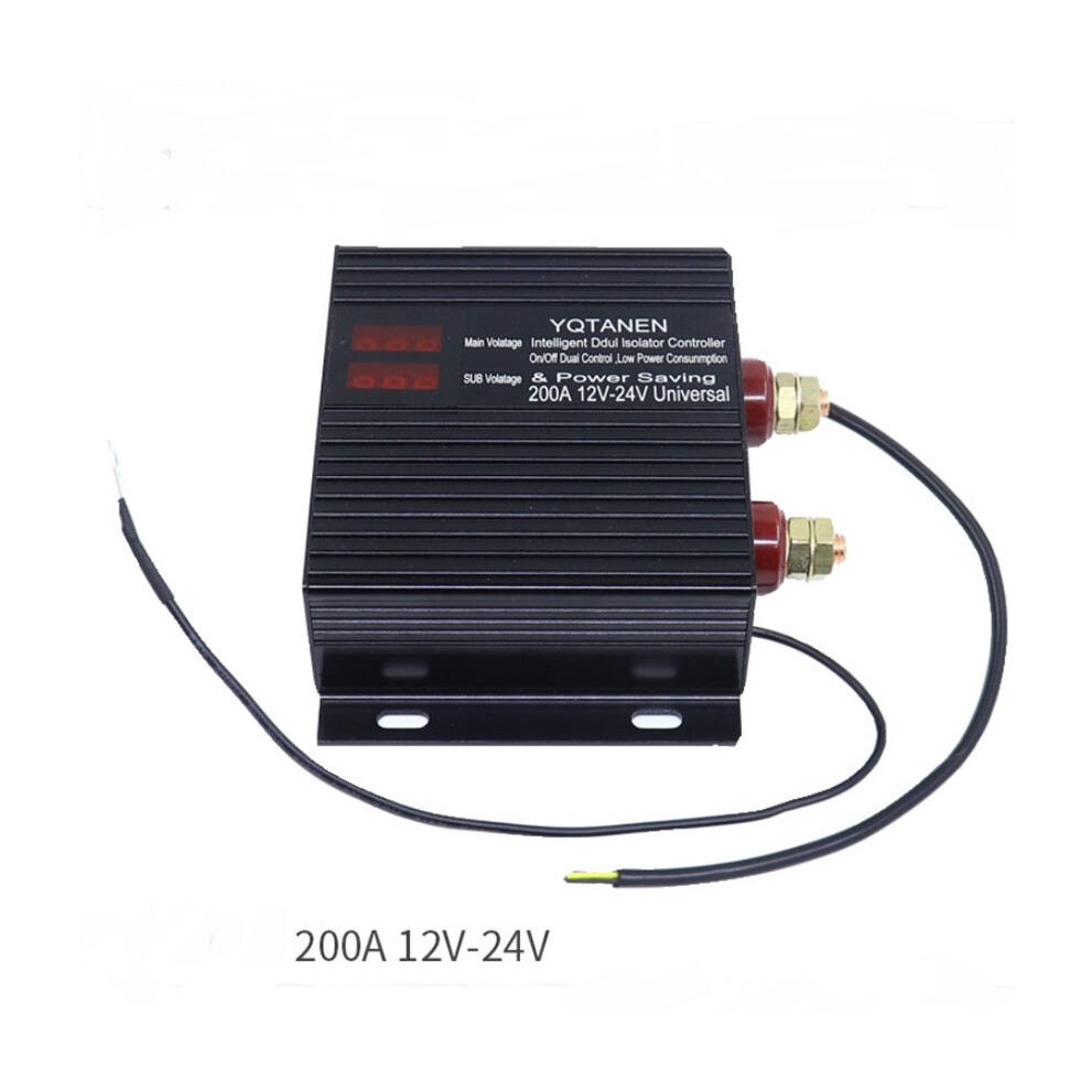 (200A) Lcd Dual Battery Smart Isolator Universal 12V/24V Voltage Sensitive Relay For Rv 110691666741