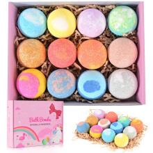 Bath Bombs Gift Set-Organic Natural Essential Oils, Relax and Moisturize Skin, BOENFU Luxury Spa Bomb Gifts for Girl, Mom, Kids, Wife, When Birthday