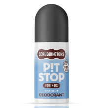 Scrubbingtons Pit Stop Kids Deodorant Natural Roll On For Children, Teens. Made in UK