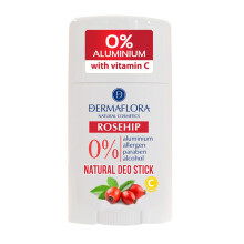 Dermaflora Rosehip with Vitamin C Natural Deo Stick – 50ml | Antioxidant-Rich Natural Deodorant | Aluminum-Free, Paraben-Free