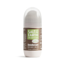 Salt of the Earth - Natural Refillable Roll On Deodorant - Oud & Bergamot - Vegan Formula with Long-Lasting Protection - Made in the UK - 75ml
