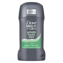Dove Men+Care Bamboo & Aloe Whole Body Deodorant Stick 0% aluminium deodorant for all-day odour control 50 ml