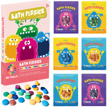 Bath Color Tablets for Kids, 180 Count Color Changing Bath Fizzies for Kids Boys Girls (6 Pack, 30 Tablets Each)