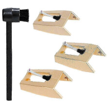 Paquete de 3 agujas de repuesto para tocadiscos Diamond