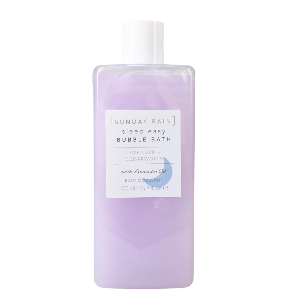 Sunday Rain Sleep Easy Bubble Bath, Lavendar Bath Soak, Calming, Helps Aid Relaxation, Vegan & Cruelty Free, 450Ml