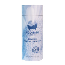 Eco Bath London Relaxing Lavender Epsom Salt Bath Soak - Tube 1kg, Magnesium Bath Salt Infused with Lavender Essential Oil