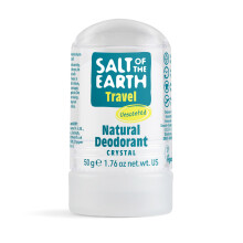 Salt of the Earth - Travel Sized Natural Deodorant Crystal - Fragrance Free, Vegan, Long Lasting Protection - Unscented - 50g