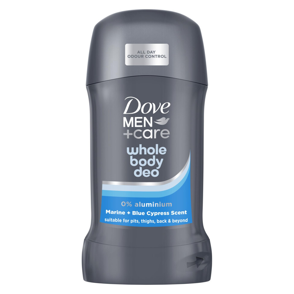Dove Men + Care Blue Dove Men+Care Marine & Cypress Whole Body Deodorant Stick 0% Aluminium Deodorant For All-Day Odour Control 50 Ml