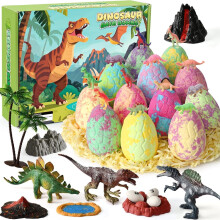 Bath Bombs for Kids with Surprise Inside Dinosaur Toys & Dino Egg & Tree, Organic Natural Colorful Bubble Bath Fizzies Balls Spa Bathbombs Gift