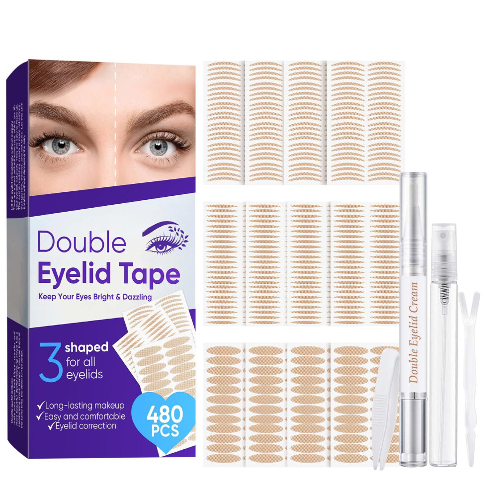 Fitgenx Eyelid Lift Strips, 3 Styles Eyelid Tape For Hooded Eyes, Invisible Double Eyelids Sticker For Droopy Uneven Monolids