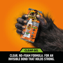 Gorilla Glue Clear Gel NonDrip Control Gel Water Resistant Easy To U