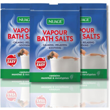 Vapour Bath Salts 450g Pack of 3 - Total of 1.35kg of Breathe Easy Relaxing Bath Salts Muscle Soak or Cold Relief with Menthol & Eucalyptus Bundled