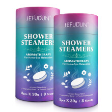 Shower Steamers Aromatherapy 8 Packs, Long-Lasting 8 Scents Shower Bombs with Essential Oils for Home-Spa Relaxation, Stress Relief Shower Tablets