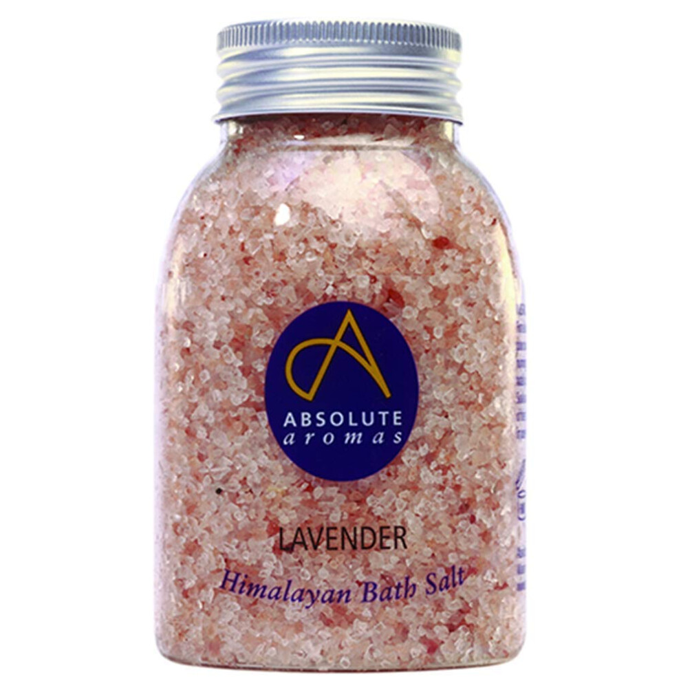 Absolute Aromas Lavender/Pink Bath Salts 290G - Natural Himalayan Salt Infused With 100% Pure French Essential Oil