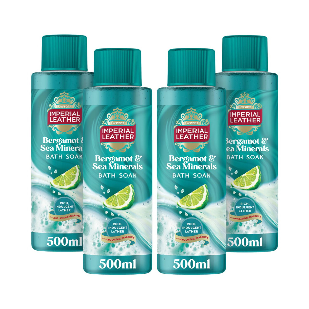 Imperial Leather Muscle Recovery Bergamot & Sea Minerals Bath Soak, Rich Indulgent Lather & Long Lasting Luxury Fragrance