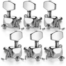 6 Pieces Semi-closed Guitar Tuning Pegs Machine Heads for Acoustic Electric Guitar