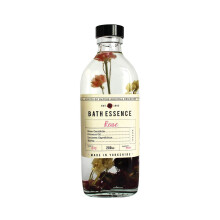 Fikkerts Fruits of Nature Rose Soothing and Relaxing Bath Oil Essence (200ml/6.76floz) with Lively, Sweet Floral Tones, Vegan Plant Based