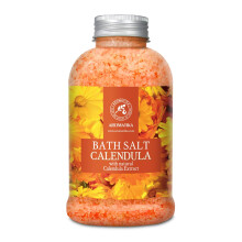 AROMATIKA Calendula Bath Salts with Natural Essential Oil – 600 g Aromatherapy Bath Soak for Good Sleep, Relaxation & Stress Relief