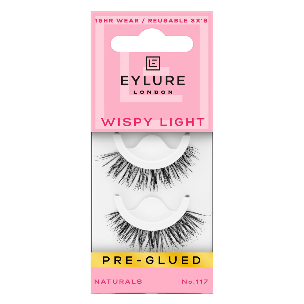 Eylure Fluttery 117 Pre-Glued False Lashes Light