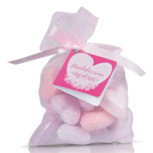 Beautiful bath balls heart 10 pieces in the bag