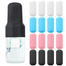 Hariendny 16 Pcs Silicone Leak Proof Sleeves for Travel Container, Elastic Bottle Covers Sleeves for Leak Proofing