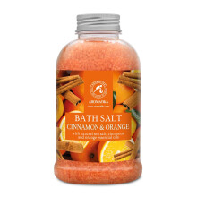 AROMATIKA Cinnamon & Orange Bath Salts with Essential Oils – 600 g Aromatherapy Bath Soak for Relaxation, Stress Relief & Good Sleep