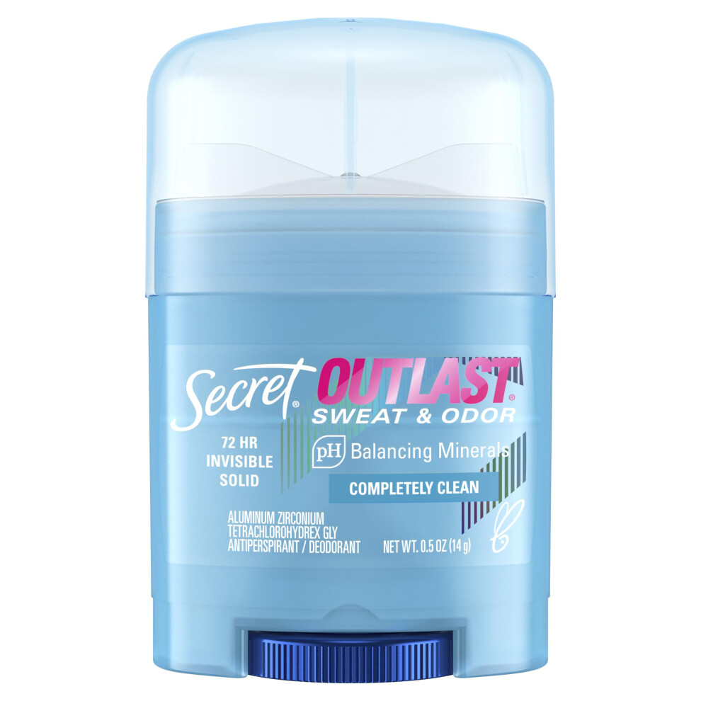 Secret Outlast Invisible Solid Antiperspirant And Deodorant, Completely Clean Scent, 0.5 Ounce By