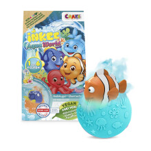 INKEE Surprise Bath Bomb Aqua World – Fun Bath Toys with Tropical Scent and Hidden Toy – Kids Bath Bombs for Sensitive Skin, Orange or Turquoise