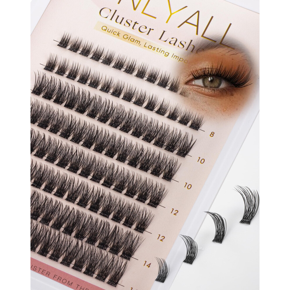 Onlyall Individual Lashes Cluster Eyelashes Wispy Eyelash Extensions Fake Fluffy Diy At Home Clusters Lash (8-14Mm Mixed) G04