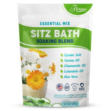 Hemorrhoid Treatment Sitz Bath Salt Natural Soaking Blend - Epsom Salt with Pure Essentials Oils for Fissure, Postpartum Care