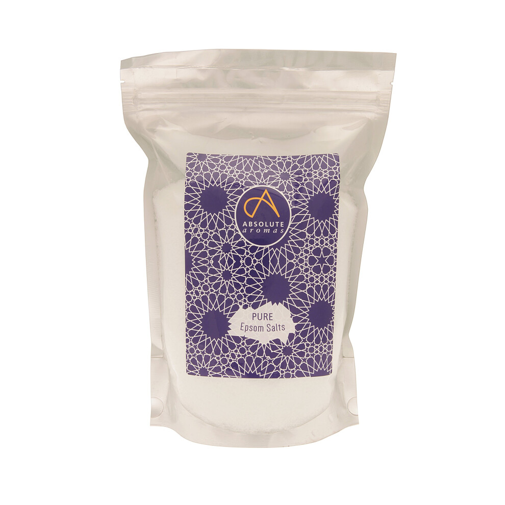 Absolute Aromas White Epsom Bath Salt, Unscented, 1Kg