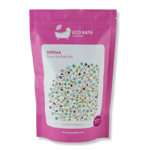 Eco Bath London Derma Epsom Salt Bath Soak - Pouch 1kg, Magnesium Bath Salt Infused with Sandalwood and Bergamot Essential Oils