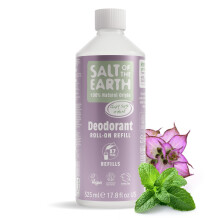 Salt of the Earth - Natural Deodorant Roll on Refill - x7 Uses - Clary Sage & Mint -100% Natural Origin Ingredients - Vegan - Suitable for Men