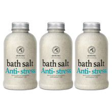 AROMATIKA Anti Stress Bath Salts with Rosemary & Juniper Essential Oils – 600 g Natural Aromatherapy Bath Soak for Good Sleep, Relax & Stress Relief