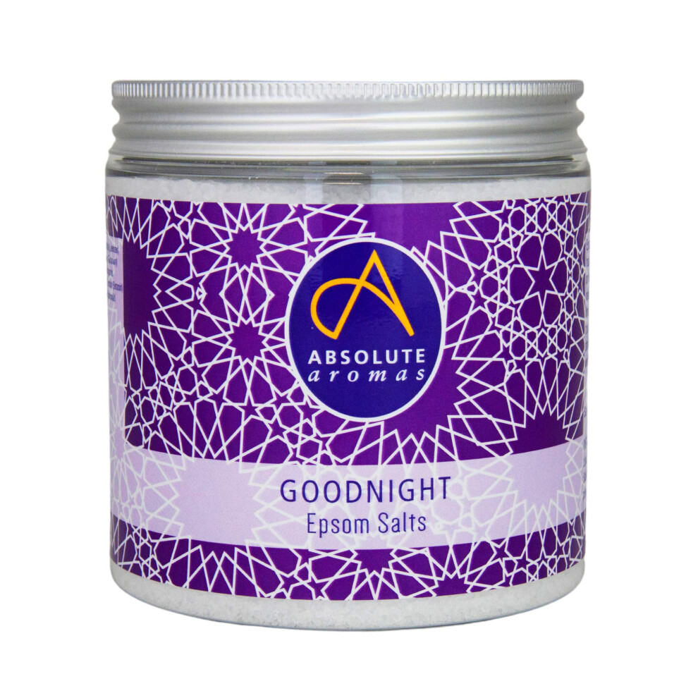 Absolute Aromas Lavender Goodnight Epsom Salt 575G - Magnesium Sulphate Infused With 100% Pure Chamomile, Geranium Essential Oils